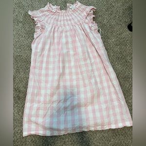 Gingham pink dress